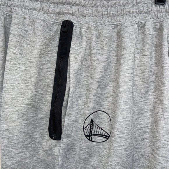 Nike Golden State Warriors NBA Team Issue Practice Gray Sweat Pants Mens 2XL - Picture 6 of 10
